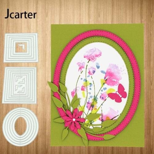 Multiple Rectangle Square Circle Metal Cutting Dies Craft Stencil Scrapbooking Tools Make Album Paper Punch Blade Decor Template