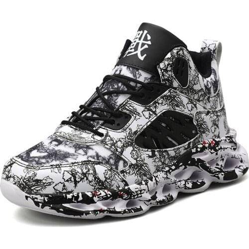 Mens Vulcanized Shoes New Mesh Breathable Comfortable Sports Shoes Personalized Graffiti Trend Casual Shoes Size 38-46