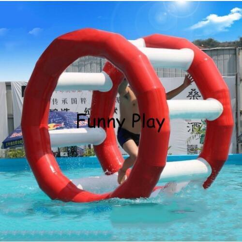 Inflatable water floating wheel inflatable air roller wheel fitness Roller Gymnastics inflatable hamster wheel water treadmill