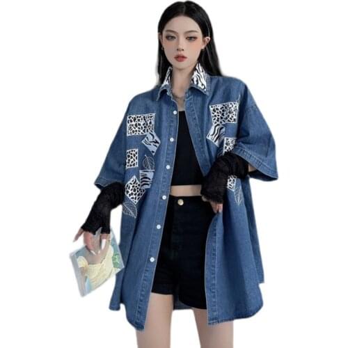 PENGANCUO Leopard Blouses