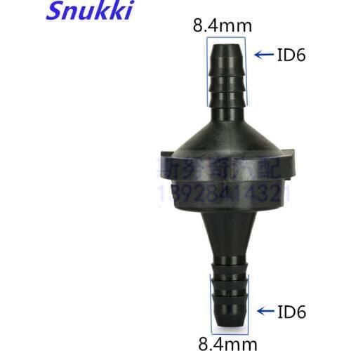 ID6 black color plastic one-way valve non-return valve one way valve air pump vacuum check valve for car 2pcs a lot