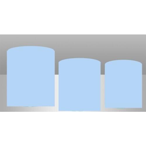 BEIPOTO Elastic fabric polyster 3 cylinder plinth covers customize size light blue