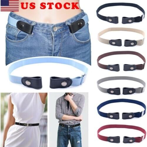 Stretchy Women Belts Waist Belt Invisible Buckle-free Elastic Adjustable Invisible Belt Jean Pants Dress Fashion Casual Canvas