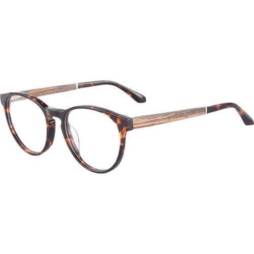 SHINU wooden glasses frame acetate frame wood temples Spectacle Optical Glasses Frame around eyeglasses prescription myopia