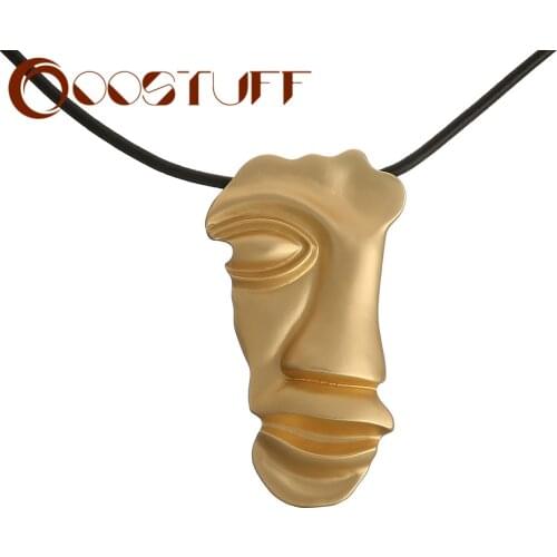 Vintage Big Face Suspension Pendants Necklace 2021 Fashion Long Chains Unusual Accessories Trend Decorative Jewelry for Women