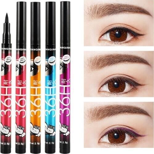 1PC Black 36H Liquid Eyeliner Pencil Waterproof Long-lasting Eye Liner Pencil Smooth Makeup Comestic for Eyeshadow Dropship