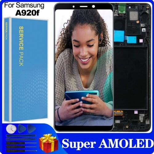 Original 6.3" Super AMOLED LCD For Samsung A9 2018 A920 A920F LCD Display Touch Screen Digitizer Assembly Replacement part