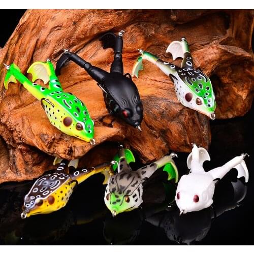 10pcs Double Propellers Frog Wobbler Soft Bait Jigging Fishing Lures 95mm13g Artificial Topwater Popper Fishing Tackle