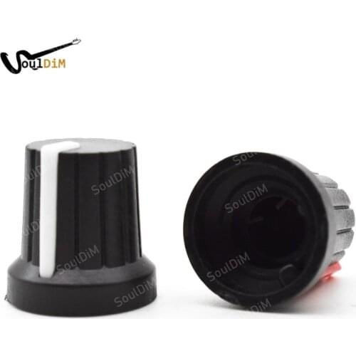 10pcs Plastic Electric Guitar Amplifier Amp Effect Pedal Knobs Speed Control Knob Potentiometer Knob Cap Guitar Accessories