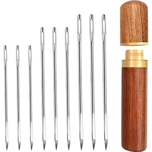 LMDZ 10pcs Big Eye Manual Sewing Needles Funiversal Stainless Steel Darning Hand Sewing Needles Embroidery Tool Diy Accessories