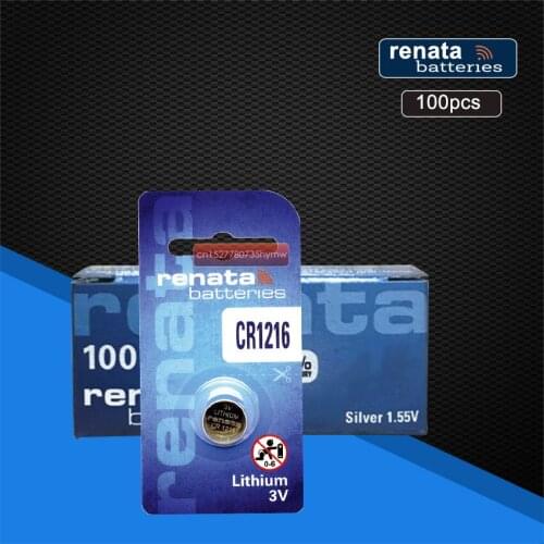 100pc renata lithium Battery CR1216 3V %100 original brand renata 1216 battery