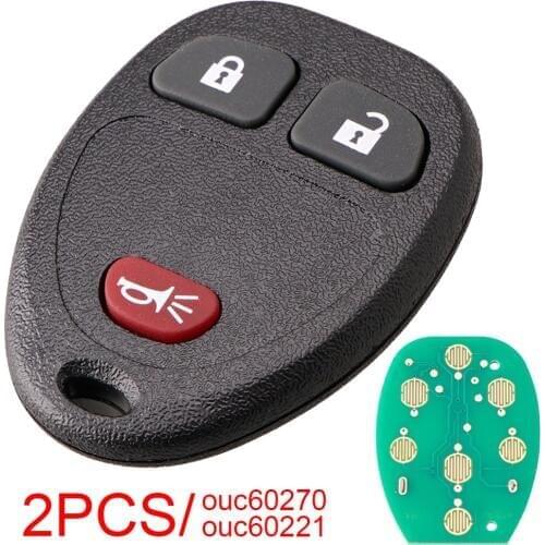 2pcs 315Mhz Car Remote Key Fob Replacement OUC60270 OUC60221 for Chevy Silverado Traverse Equinox Avalanche Saturn Outlook Vue