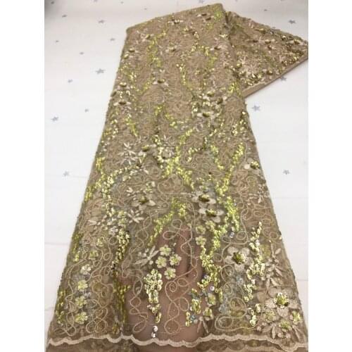 2020 African Sequins Lace Fabric High Quality Nigerian French Lace for Party Embroidery Swiss Voile Lace in Switzerland Wedding