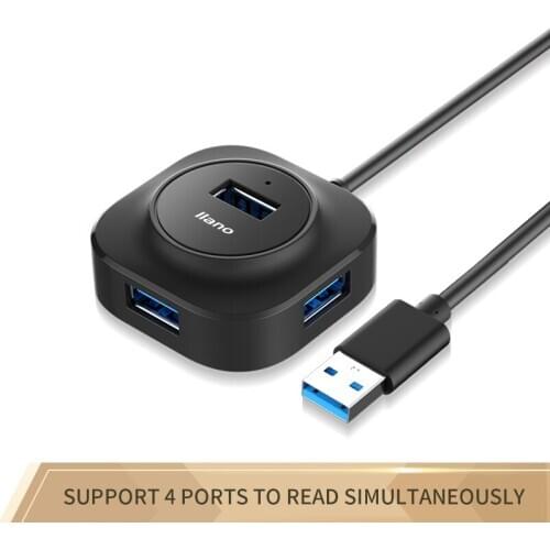 4 In1 USB3.0 Expander Switcher Square Adapter 5Gbps Data Transfer Extender Interface Hub With Power Supply Converter For Laptop