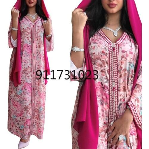 African Dresses for Women Summer African Women V-neck Printing Polyester Long Dress Maxi Dress African Clothes