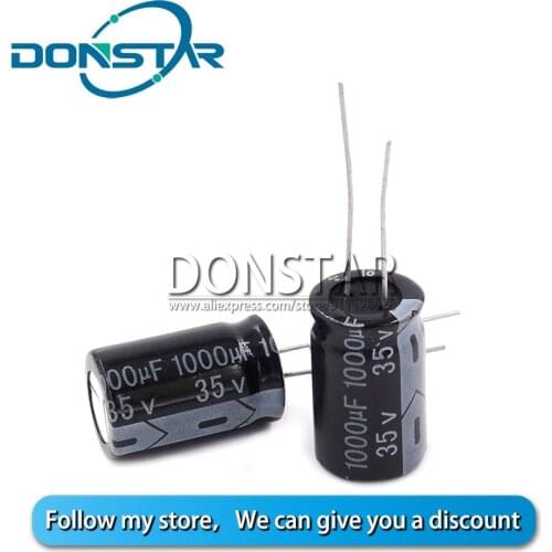 10PCS 1000UF 35V Electrolytic Capacitor 35V 1000UF 13*21MM Aluminium Electrolytic Capacitor