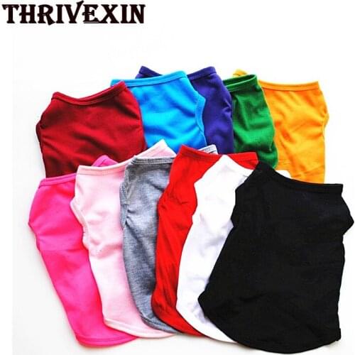 Cheap Dog Clothes for Small Dogs Cute Thin Dog Vest Shirt Pet Clothing for Dogs Costume Cotton Puppy Pet Clothes Dog Jacket