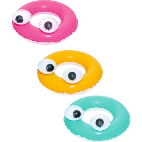 Dia 61cm Inflatable Big Eyes For Kids Swim Ring Swimming Pool Float Water Toys Fun Raft Boia Piscina