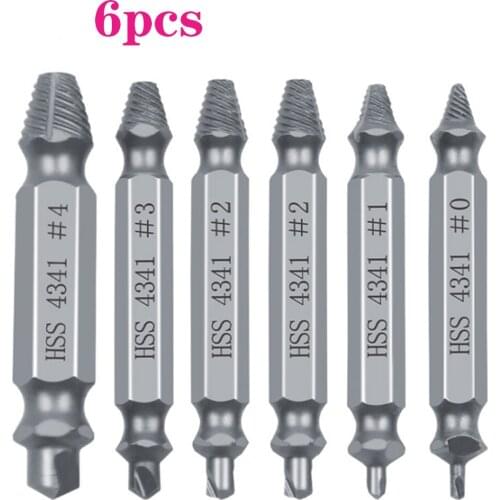Damaged Screw Extractor.Drill Bit Set.Broken Bolt Extractor. Easy Removal Demolition Tools, 4/5/6 Pieces