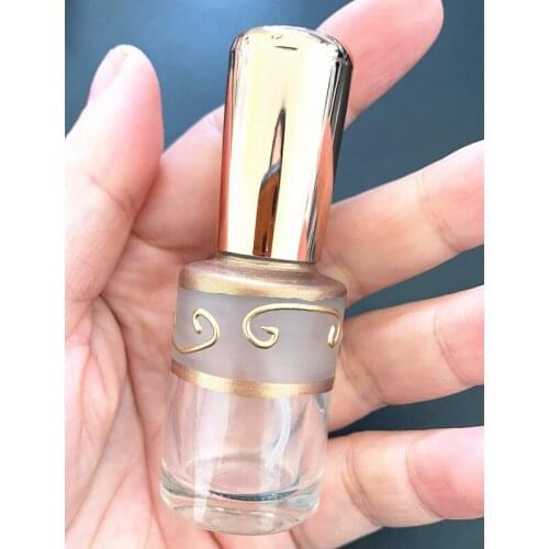 12ml New Arrival Hand-painted Perfume Empty Spray Perfume Cylinder Bottle with New Gold Cover Glass 100PCS/LOT