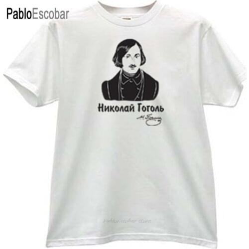 Summer cotton t-shirt men brand tshirt Nikolai Gogol - Russian T-shirt male top tees fashion euro size