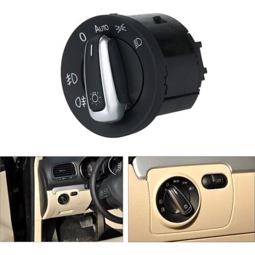 Chrome Car Headlight Fog Switch fit for VW Passat CC B6 Jetta Golf 5ND941431B