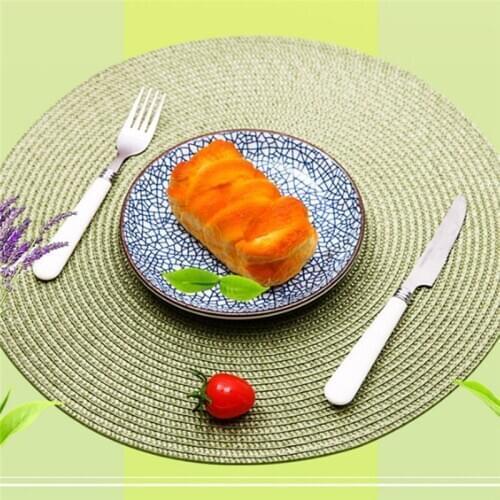 Round Weave Placemat Fashion PP Dining Table Mat Disc Pads Bowl Pad Coasters Waterproof Table Cloth Pad Non-slip Insulation