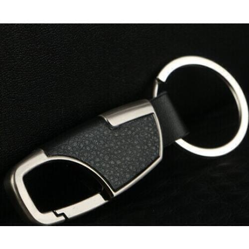 Car-Styling Metal Key Ring Cowhide KeyChain For Opel Zafira Astra VAUXHALL MOKKA Insignia Vectra Antara