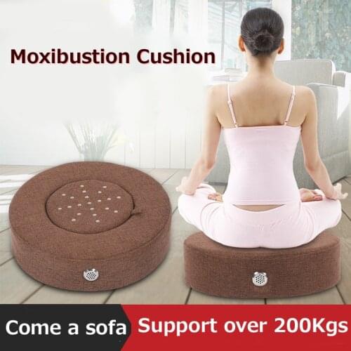 Moxibustion Therapy Cushion With Moxa Burner Box And Burning Moxa Stick For Yoga, Body Relax Acupuncture Soft Heat Sofa Massage