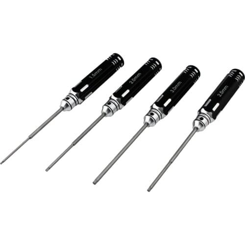 4pcs Titanium Steel RC Tools Kit Set Screwdriver Set Hex Screw Driver Tools 1.5mm 2.0mm 2.5mm 3.0mm Quadcopter Drone Helicopter