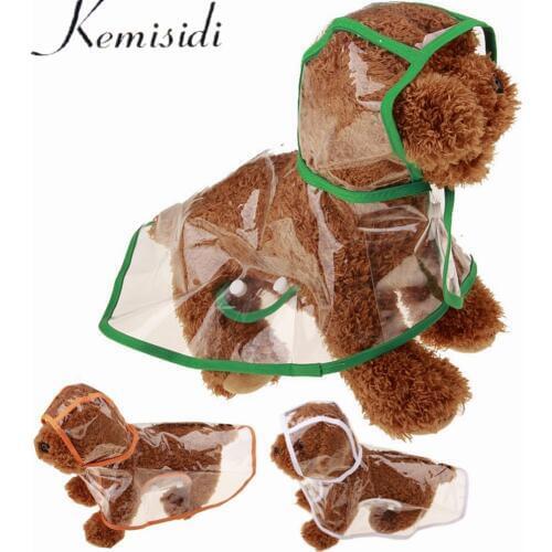 Pet Raincoat Dog Raincoat Pet Clothes Transparent Raincoat Light Clothes Waterproof Small Dog Raincoat with Hood