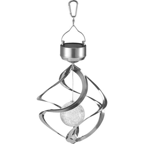 Solar wind turn light, solar garden hanging light, outdoor waterproof decorative wind chime light