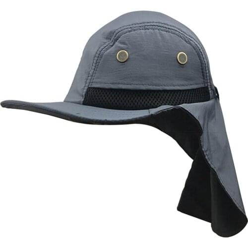 Adjustable Breathable Wide Brim Neck Cover Anti UV Protection Cap Summer Sun Hat