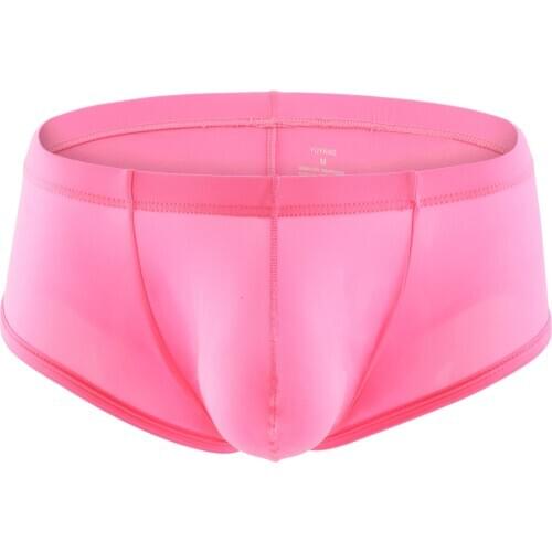 Sexy Men Underwear Boxer Shorts Ice Silk U Convex Soft Sexy Male Mens Underpants Cueca Boxer Homme Slips Gay Underwear