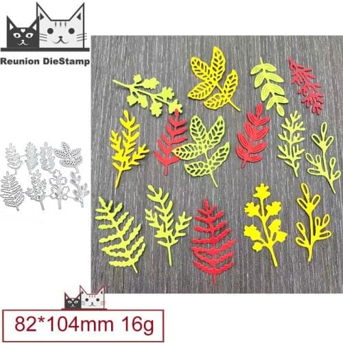 Cut Die 8Pcs/Set Christmas Plant Leaves Cut Metal Cutting Dies Scrapbooking Steel Craft Die Cut Embossing Paper Cards Stencils