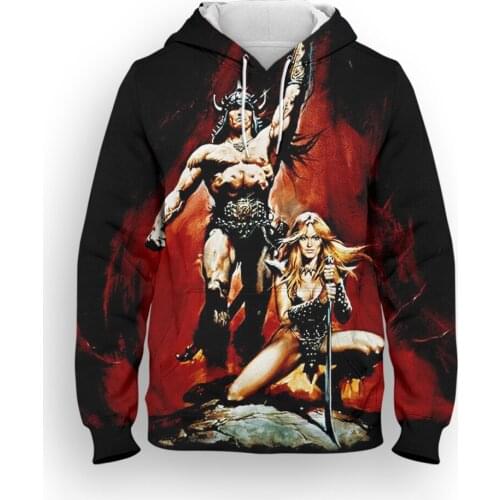 Conan Mens Tracksuit Vintage Casual Spring Autumn Cool Children Hoodies Marvel 3D Print Women Oversize Sweatshirt