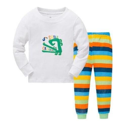 Large Boys Girls spring & autumn long sleeve suits Baby clothes homewear kids sleepwear set Childrens pajamas Underwear