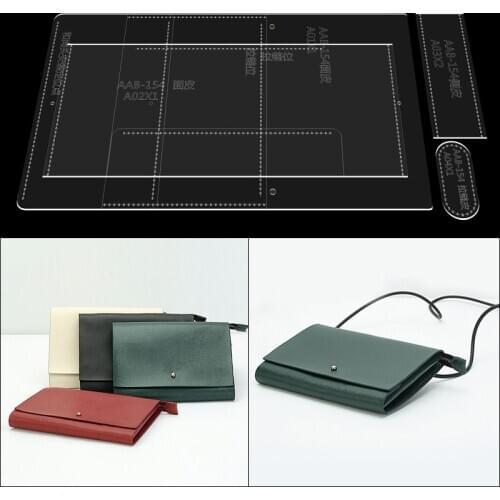Ladies Shoulder Messenger Bag Acrylic Cutting Template Stencil DIY Handmade Leather Cutting Design Pattern