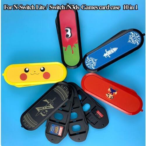 Hard Shell 10in1 Game Cards Storage Box Holder Cartoon case for Nintend Switch Lite NS Switch games Protective Case Cover access