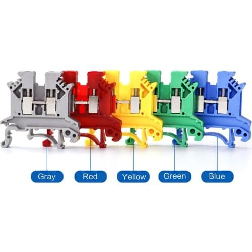 10PCS UK-2.5B Din Rail Terminal Block Wire Universal Class Screw Terminal Block Strips Connector