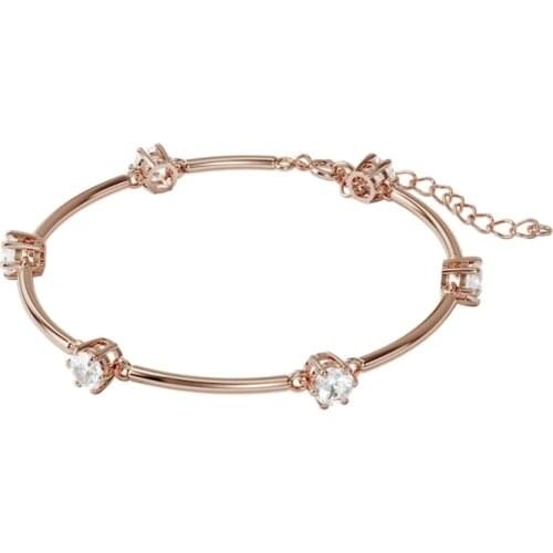 2021 chic women’s rose gold bracelet embellished with crystal jewelry