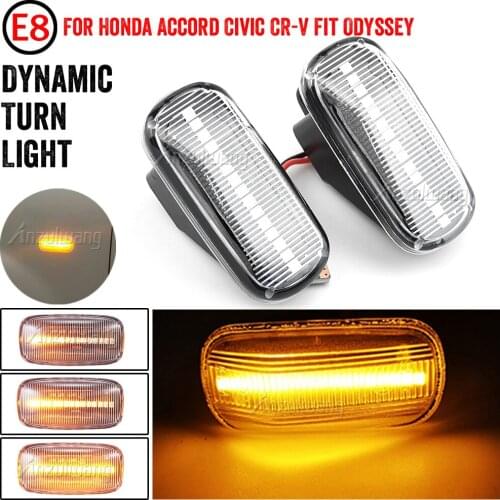 2X Dynamic Led Side Marker Turn Signal Light Lamp for Honda Accord Coupe Civic EG3 S2000 AP1 Integra Type-R NSX NA1 Side Repe