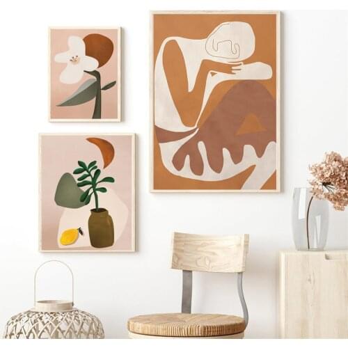 Abstract Vintage Girl Morocco Minimalist Wall Art Canvas Painting Nordic Posters And Prints Wall Pictures For Living Room Decor