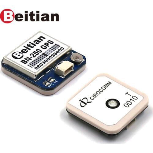 BEITIAN 25*25*6mm, GPS Module, UART TTL level, GLONASS GPS module with FLASH,CIROCOMM 0010 Antenna,BN-250