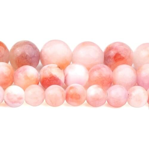 6/8/10mm Natural Pink Persian Jades Stone Beads Round for Accessories Jewellery Making Bracelet Necklace 15'' Strand