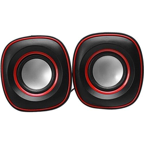 D-015 Mini Speaker Practical Excellent Sound Quality 3.5mm Desktop Computer USB Loudspeaker for Office