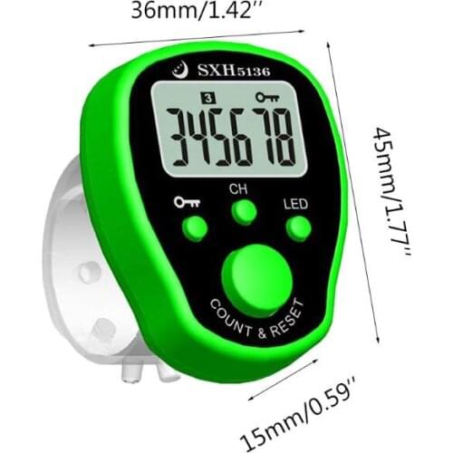 Finger Electronic Digital Counter five-channel chanting counter multi-function point counter 4.5cm Display Manual Counter