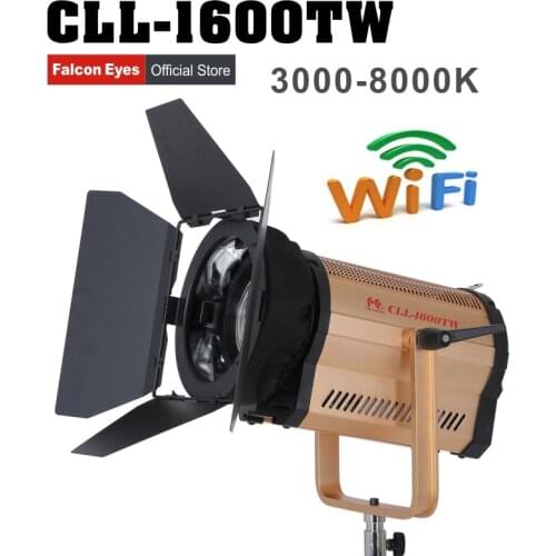 Falcon Eyes CLL-1600TW Fresnel Light 160W WIFI Video Light Photography Lighting Studio Led Light For Film Advertisement Shooting