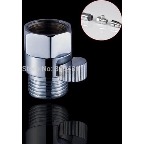 Solid Brass Shower Valve with Switch Chrome Plated Water Pressure Flow Control Valve Shut Off Valve for Bidet Shattaf Sprayer