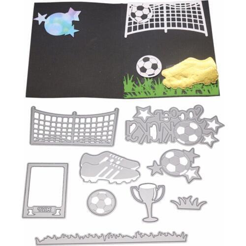 Football Metal Cutting Dies Stencil DIY Scrapbooking Album Stamp Paper Card Embossing Craft Decor--S01